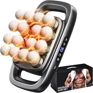 16-Head Massage Gun Set Deep Tissue Percussion Massager with 3 Modes & 30 Speed Levels for Muscle Relaxation and Post-Workout Recovery tiktokshopspringglowup
