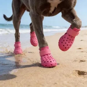 4 Pieces Universal Pet Paw Shoes, Anti-Slip Wear-Resistant Pet Boots, Soft Comfortable Foot Protectors for Outdoor Walking
