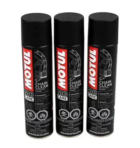 Motul C1 Motorcycle Chain Cleaner - Chlorine-Free Formula for O X & Z-Rings, 400mL Can Pack of 3 for Road & Off-Road Use