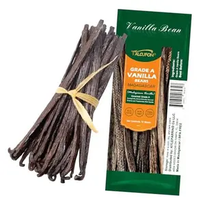 TALCUFON 12 Madagascar Origin Vanilla Beans Grade A Whole Vanilla Pods for Vanilla Extract and Baking