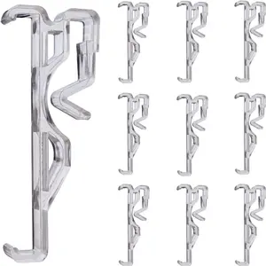 10pcs 2.5inch Clear Plastic Hidden Retainer Holder Valance Clips for Window Blind Valance, Horizontal Faux & Wood Blinds Parts