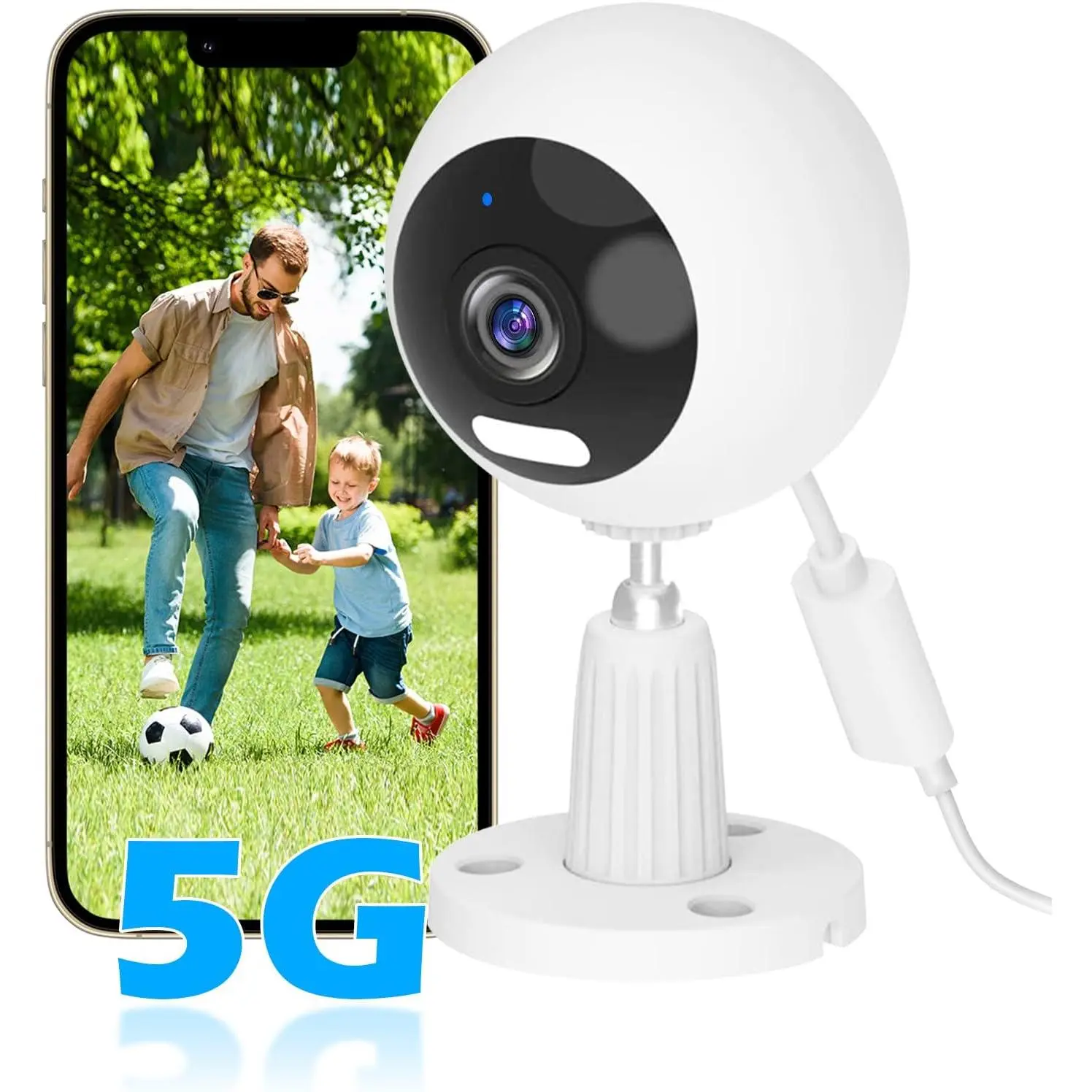 5G/2.4G Outdoor/Indoor Security Camera,1080P Baby/Elder/Dog/Pet Camera with Phone App, WiFi Baby Monitor, Motion Detection, Alarm Siren, Night Vision, IP66 Waterproof, Two-way Talk, SD/Cloud