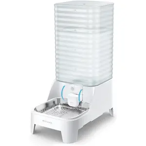 Automatic Dog Water Bowl Dispenser with Patented Faucet - 8L Large Gravity Cat Water Dispenser with Filter & Adjustable Base, Wide Mouth for Easy Clean, BP