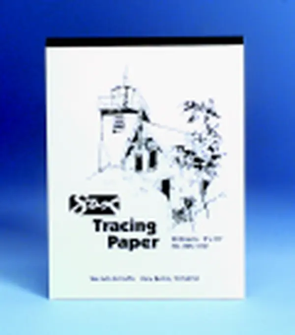 50-Sax Tracing Paper Pad, Clothbound 25 lbs White Paper, 9x12 in Highly Transparent Office Stationery, 50-Sheet Pack for Computers & Office Equipment Use