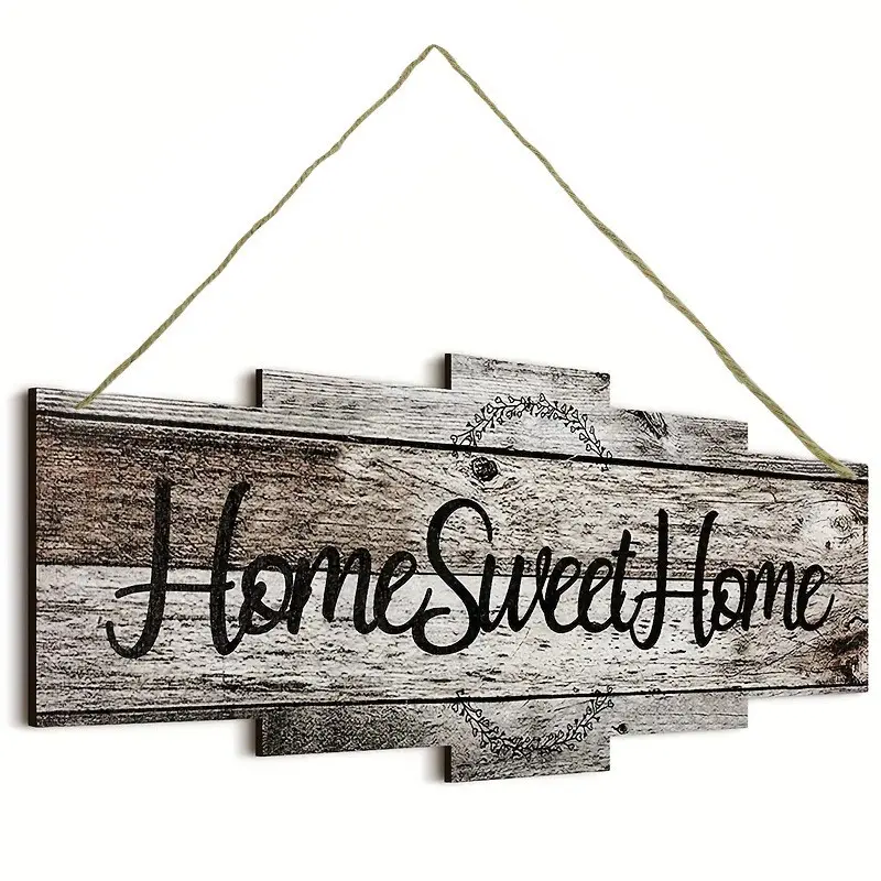 Sweet Home Wooden Sign, Rustic Farmhouse Design, Home Decor Plaque, Party Decoration, Suitable for Living Room, Front Door, Kitchen, Bedroom, Gift for Friends and Family