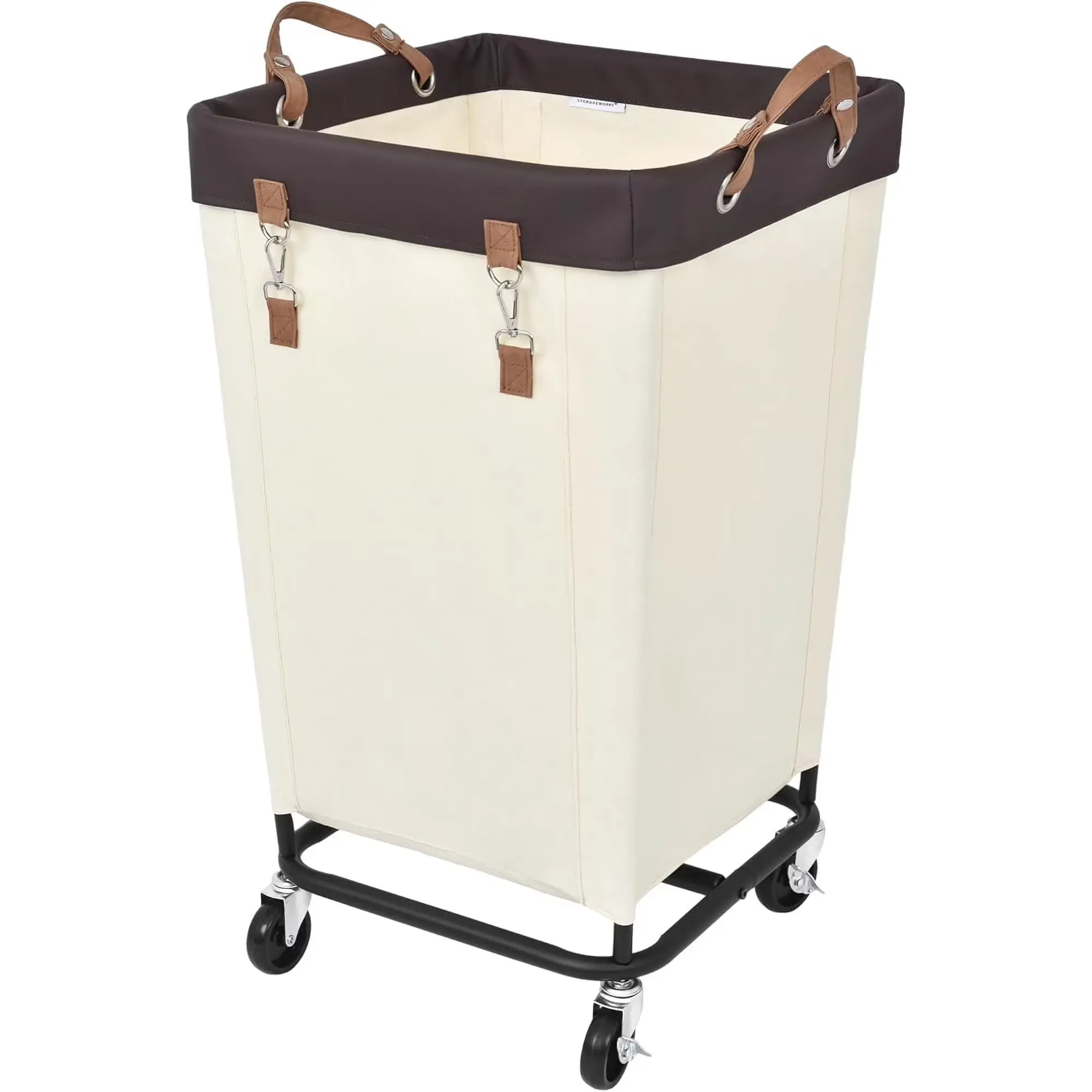 Large 160L Rolling Laundry Basket with Wheels for Home Dorm Bedroom