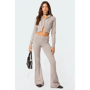 Desiree Knitted Low Rise Fold Over Pants