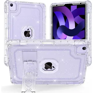 Case for iPad Air 5th/ 4th Generation Case (2022/2020) 10.9'', for iPad Pro 11 Inch (4th/3rd/2nd/1st Gen), Hard Sturdy Slim Cover for iPad Air 5 4 th with Pencil Holder/Stand, Clear Glitter