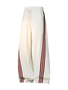 Spring & Fall Fashion Couple Three-Bar Wide Leg Fit Knife Pants, Tracksuit Pants, Sporty Trousers, Loose Casual Sportswear, Trendy Men's Jogger Pants, Perfect Gift