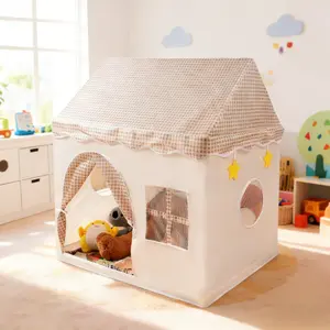 Kids' Toy Castle | Floral Play Tent | Secret Base & Sleep Tent | Outdoor Beach Toy | Unisex Holiday & Xmas/Halloween Gift | No Accessories