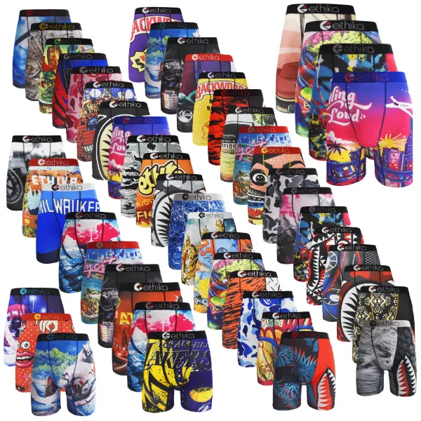 Men’s Breathable Boxer Briefs (Multi-pack: 3, 4, or 6 pairs; Sizes S–XXXL) | Anti-Chafe Athletic Boxer Briefs – Ideal for Fitness, Running, and Outdoor Activities; A Perfect Gift Choice
