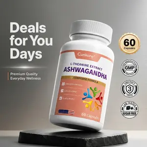 Cunkore Nighttime Calm Complex - 8-in-1 Blend with Ashwagandha & GABA - Help Quiet a Racing Mind for Better Rest - Premium Magnesium Glycinate & 5-HTP - 60 Veggie Capsules
