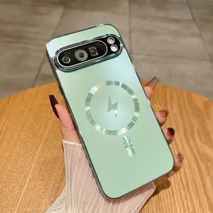 For Google Pixel 10ProXL 10Pro 10 Case, Shockproof Magnetic Plating PC Protective Cover, Slim Fit Anti-Scratch Phone Case for Pixel 9 9A 9Pro 9ProXL  / Pixel 8 8A 8Pro /Pixel 7 7A 7Pro /Pixel 6 6A 6Pro