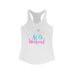 Girls Weekend Racerback Tank – Perfect for Bachelorette Parties, Summer Events, Vacation Wear, Gifts for Friends, Bridesmaid Tops
