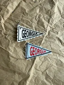 🗝️ Georgia Embroidered Pennant Bag Charm