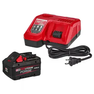 Milwaukee M18 18-Volt Lithium-Ion REDLITHIUM FORGE Starter Kit with 8.0Ah Battery and Rapid Charger