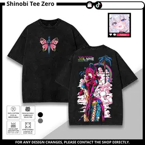 Jolyne Cujoh Stone Ocean Jojo Shirt Japanese Anime Double-Sided Print Washed JoJo Heavyweight Gift for Fans shirts men graphic tee Top Fabric Menswear