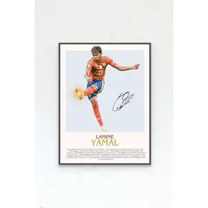 Lamine Yamal Poster, Spain Poster, Yamal Poster, Barcelona Poster, Soccer Poster, Sports Poster, Football Poster, Soccer Wall Art