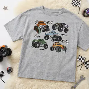 Monster Truck TShirt, Birthday Party Toddler Tee, Boys Monster Truck Shirt, Monster Jam Birthday Gift for Kids & Adults