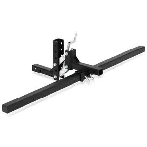 ATV/UTV Manual Implement Lift 1-Point Lift System Fits 2 in Receiver for ATV/UTV Tractors and Plow Scarifier, Adjustable Height, 50 in, Black