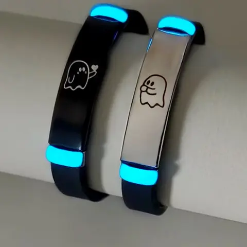 Cute Ghost Design Couple Bracelets, Fashionable Luminous Bracelets for Women & Men, Trendy All-Match Fashion Matching Bracelet & Exquisite Jewelry for Birthday Gift, Adjustable Bracelet, Couples Bracelet Set