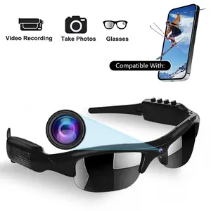 Camera Sunglasses, 1080P HD WiFi Video Recorder Sunglasses, UV Protection, Loop Recording, Live View via App, Hands-Free Recording, for Cycling, Hiking, Sports & Outdoor Activities
