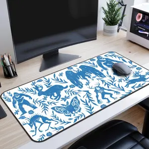 Cryptid Natural Mouse Pad, Keyboard Mat, Cryptid Lover Gaming Desk Mat, Witchy Mothman Bigfoot Playmat For Computer Accessories, Gift For Gamers