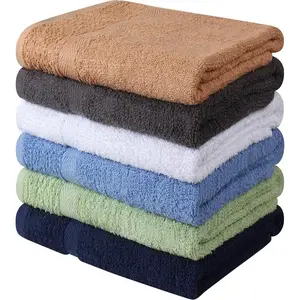 100% Cotton 6 Pack Bath Towel Set, Quick Dry, Super Absorbent, Light Weight, Soft, (27 x 54 Pack of 6) Beige, White, Grey, Sky Blue, SAGE Green, Navy