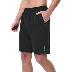 Mens Athletic Shorts Running Shorts Quick Dry Workout Shorts 7" Lightweight Gym Basketball Shorts Zipper Pockets