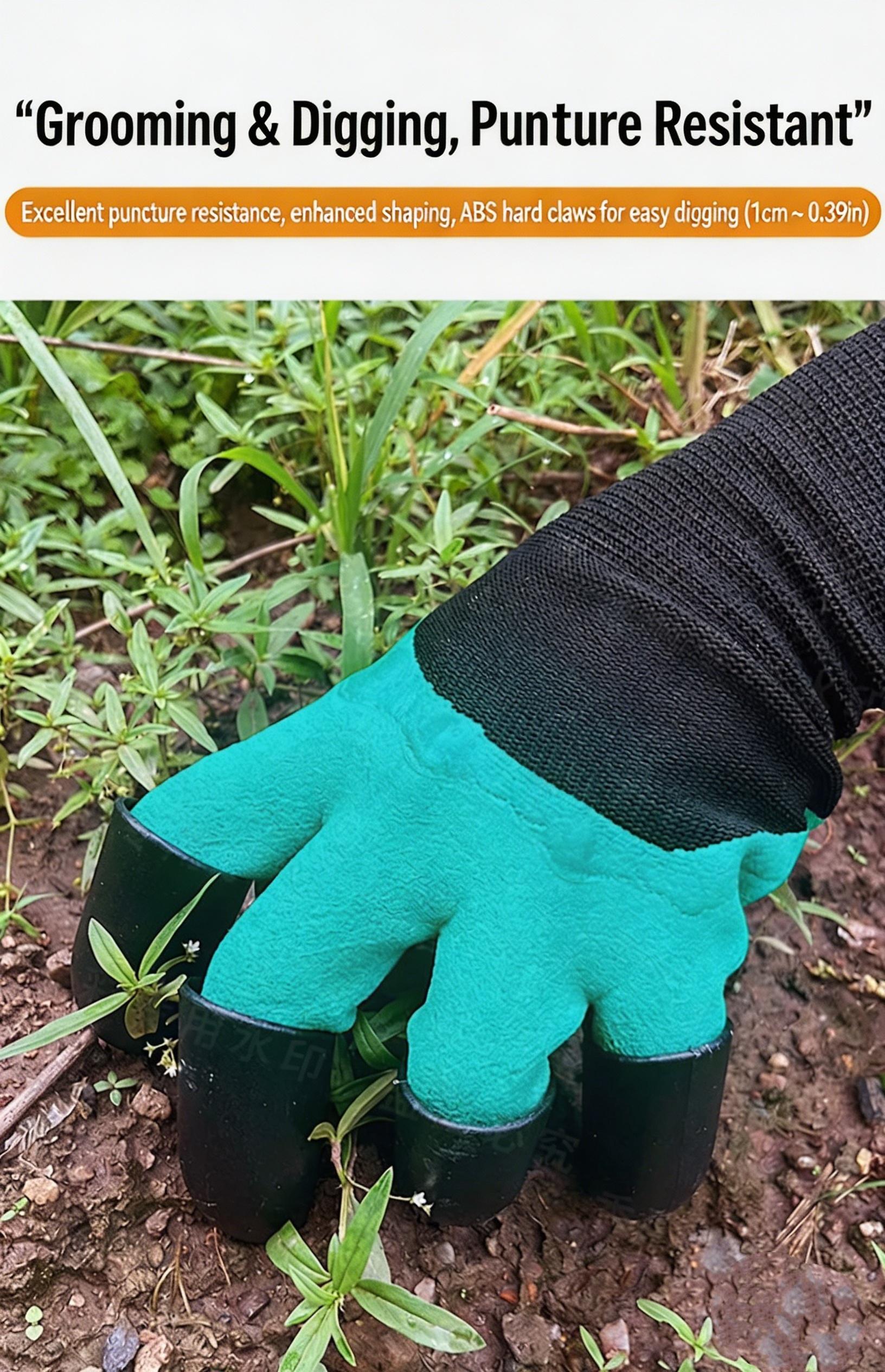 Clawed Gloves, Gardening Gloves, Clawed Digging Gloves, Flower and Vegetable Planting Gloves, Thorn-Resistant, Landscaping, Rubber-Coated Clawed Gloves, Gardening Gloves, Clawed Digging Gloves, Flower and Vegetable Planting Gloves, Thorn-Resistant, Landscaping, Rubber-Coated