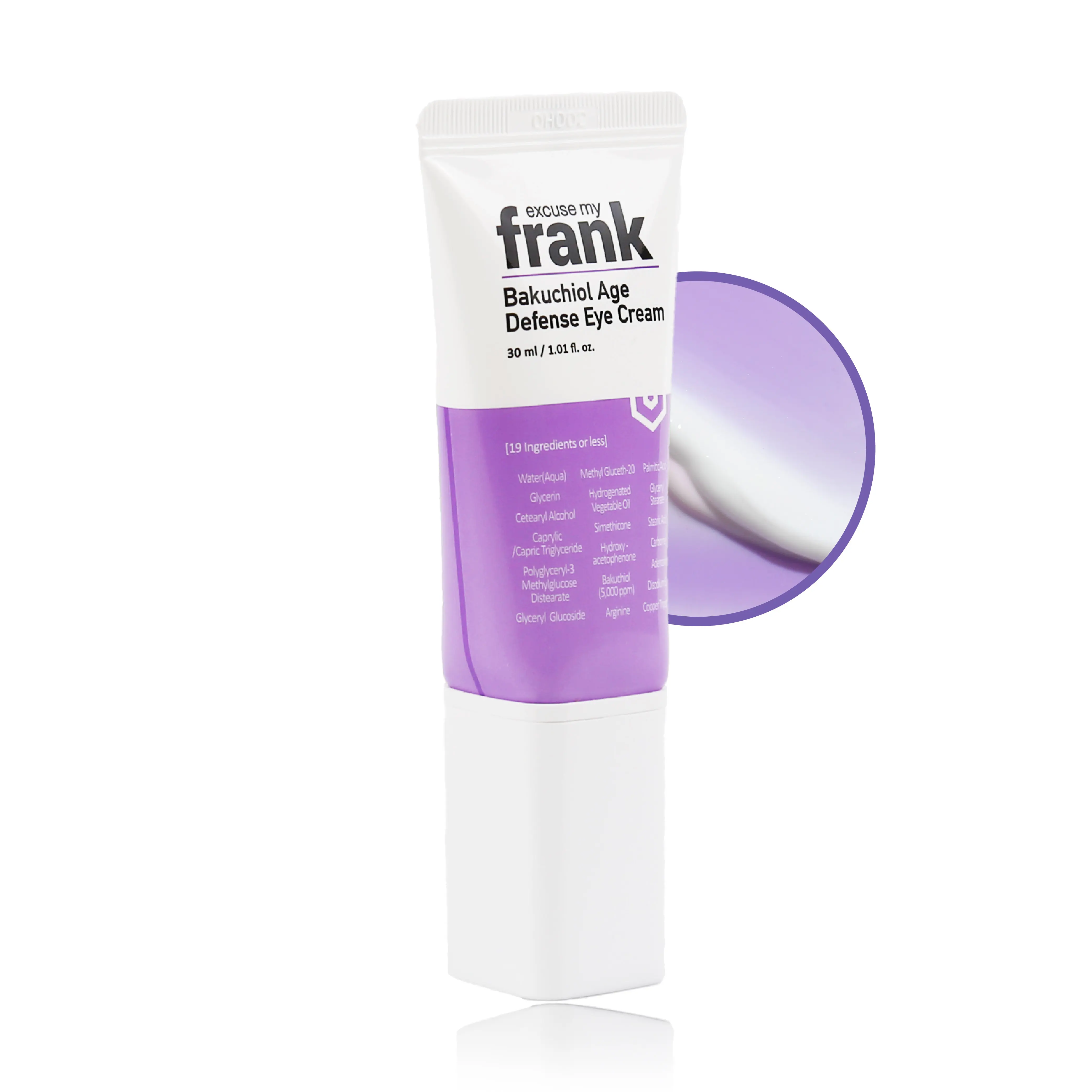 [Excuse My Frank] Bakuchiol Age Defense Eye Cream - Gentle, Vegan, Cruelty-Free Korean Skincare for Dry Skin, Anti-Aging Eye Area Care, Safe for Acne Prone & All Skin Types, Single Item, Eyes