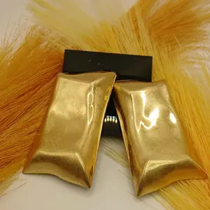 Ms. Celeste Brushed Gold Statement Earring