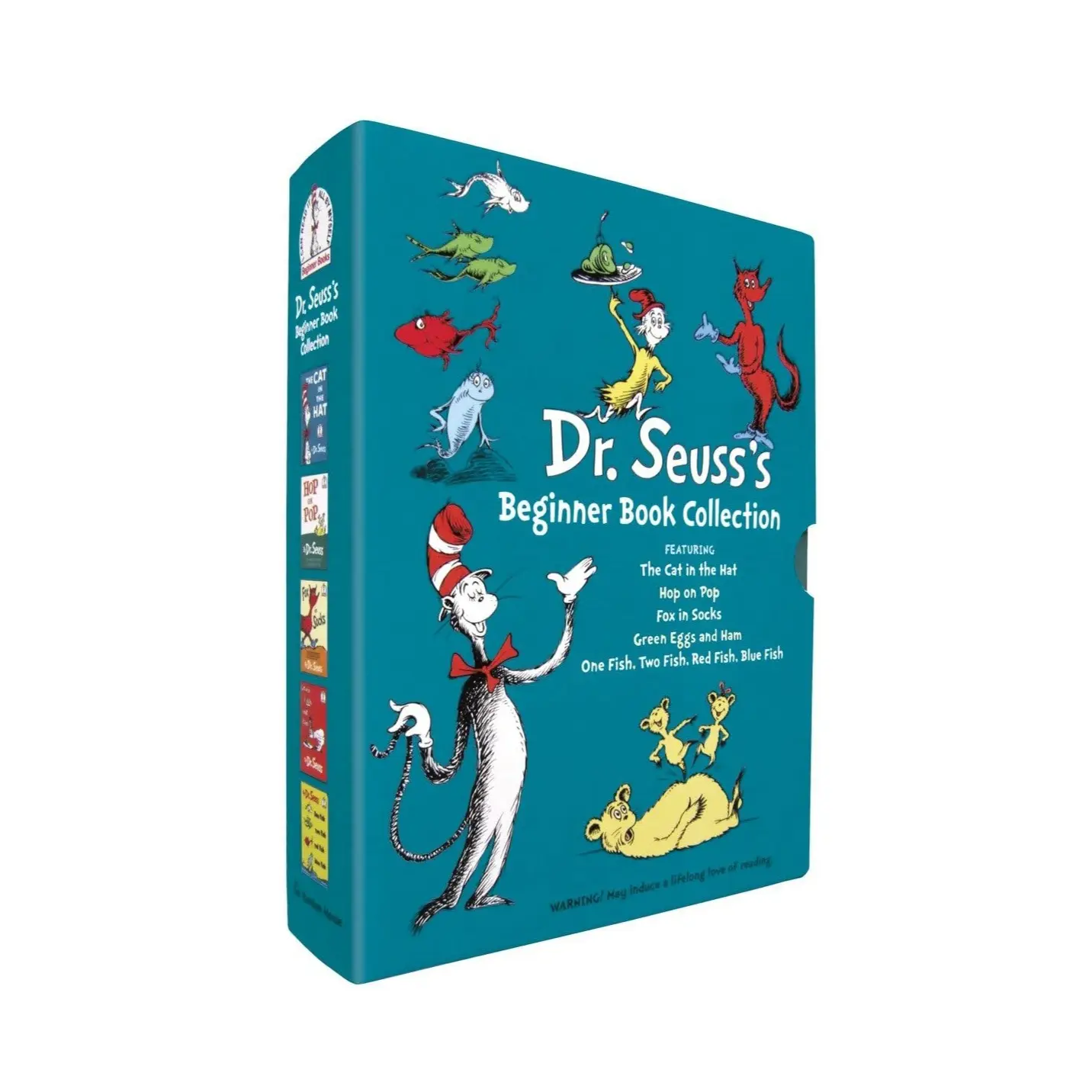 Dr. Seuss's Beginner Book Boxed Set Collection: The Cat in the Hat; One Fish Two Fish Red Fish Blue Fish; Green Eggs and Ham; Hop on Pop; Fox in Socks
