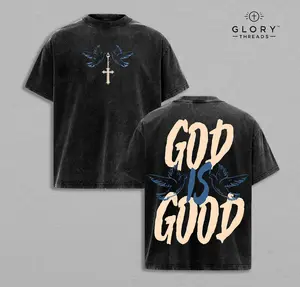 God is Good Christian T-shirt Washed, Bible Verse Hoodie, Sweatshirts, Jesus Hoodie, Church Outfit Unisex Oversized Graphic Tee For Men and Women Aesthetic Clothes Religious Clothing
