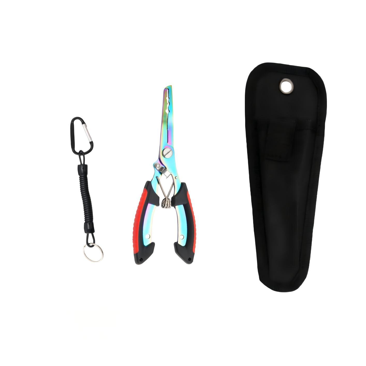 Professional Fishing Set, Stainless Steel Pliers with Carry Bag & Fishing Lanyad, Outdoor Recreation EquipmentPerfect for freshwater & saltwater fishing, boating, camping, angling essentials, portable fishing tools