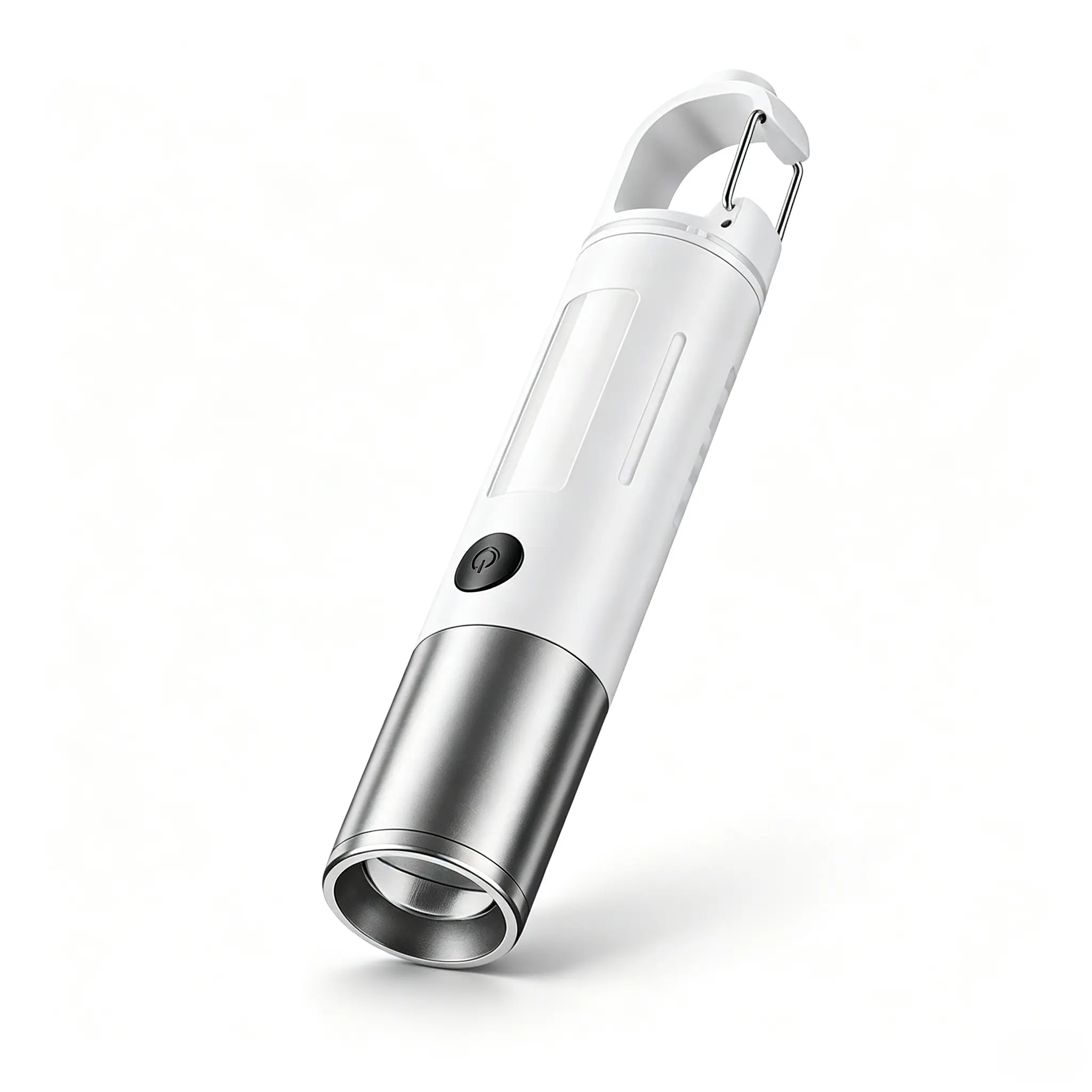 Portable LED Flashlight with Hanging Hook, Dimmable Brightness, Long Runtime Light for Camping, Night Reading & Outdoor Exploration Rechargeable Camping Lamp