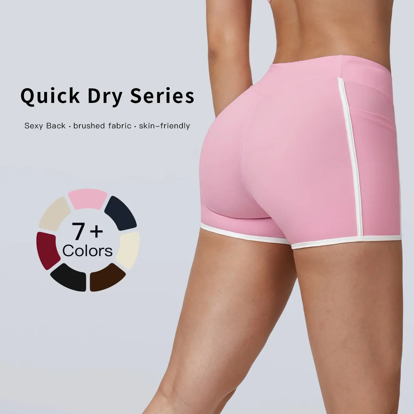 Tenwolf women’s high-waisted yoga shorts, sporty design suitable for all seasons, striped pattern training and running fitness shorts, casual athletic shorts