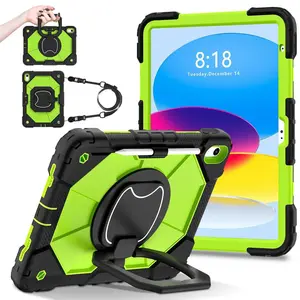 Rugged Armor Kids Case For iPad 10th Air 5 4 10.9 Air 11 2025 13 2024 10.2 8th 9th 9.7 Generation Tablet Stand Shockproof Cover
