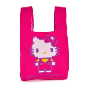 Hello Kitty Pink Knit Shopper Bag (Retro Pixel Series)