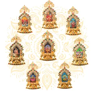 Rathyatra Golden Mini Mandir Deity Altar 5"