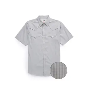 Men's Ely Cattleman Pro Short Sleeve Stretch Solid w/ Piping Vented Western Shirt