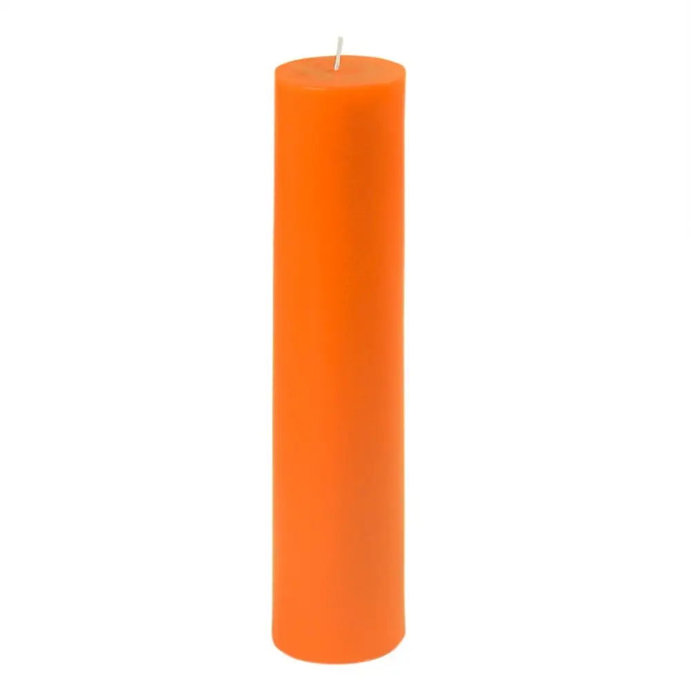 Jeco CPZ-2909 Decorative Pillar Candles, 2-Pack 9 in. Orange Home Decor Candles, Decorative Candles