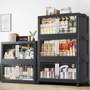 BROVIEW 160Qt/480Qt/640Qt/800Qt Extra Large Stackable Storage Bins with Lid, Each 40gal Heavy-Duty Plastic Storage Box with Wheels, Collapsible Wheeled Closet Organizer High-Quality Plastic Cabinet Containers for Home Organization V70