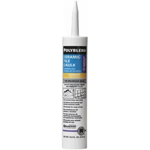 Building Products PC0910S-6 10.5 oz. Polyblend Ceramic Tile Caulk- Natural Gray