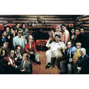 Movie Mobster Meeting Rolled Poster