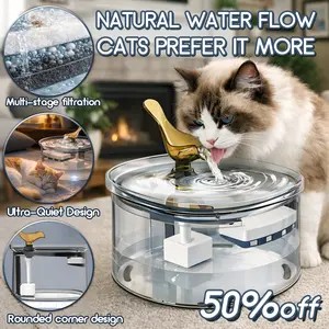 [10,000+ Favorites] Cat Water Fountain – Quiet Automatic Circulating Pet Water Dispenser with Natural Flowing Water, Encourages Hydration for Cats & Dogs, Low Noise Drinking Fountain for Indoor Pets