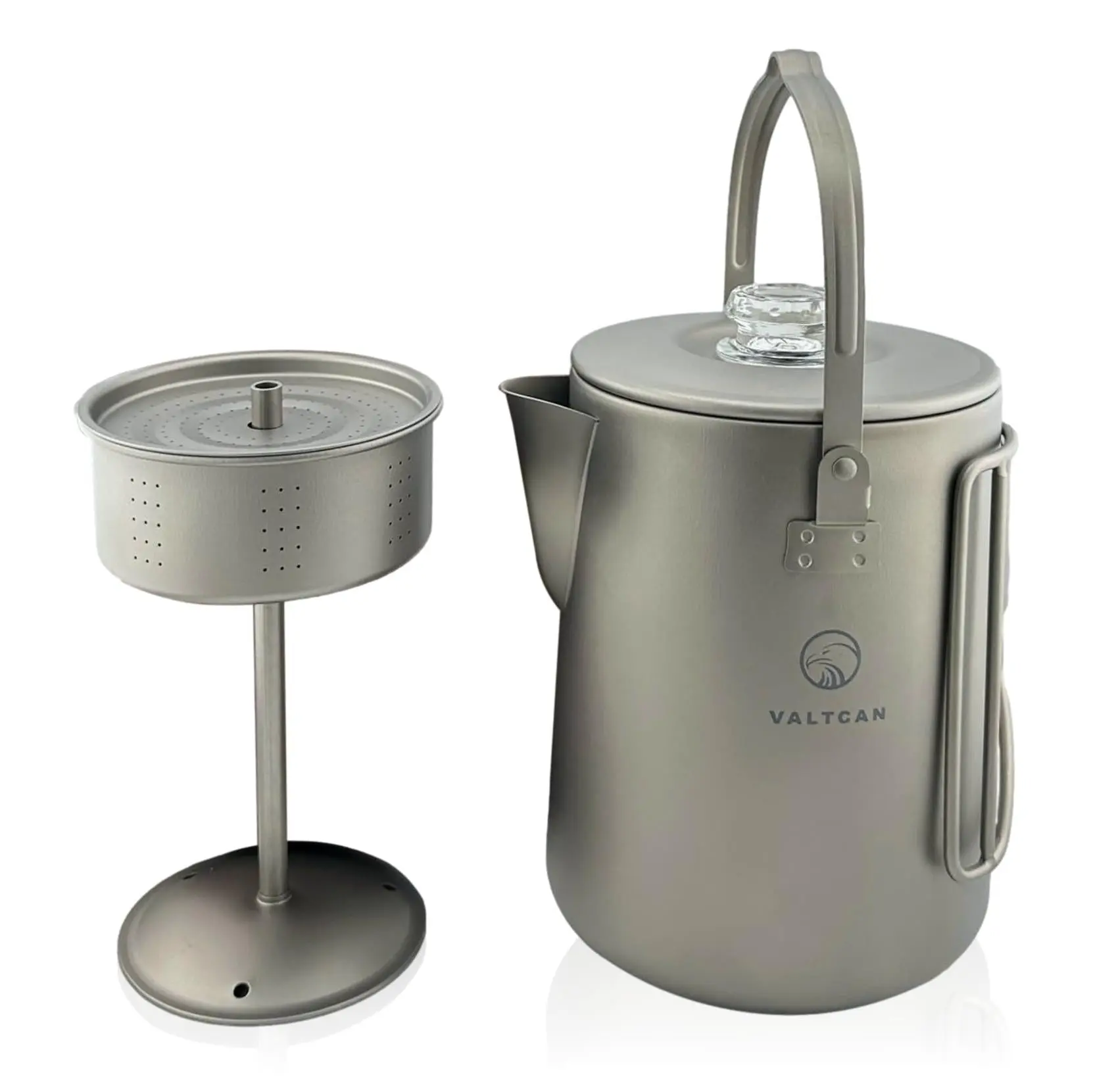 Titanium Coffee Percolator Built Once, Brews for Life · 1.5L · 6 Cups · 395g · No Coatings