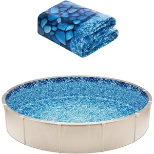 VEVOR 24-ft Round Above Ground Pool Liner, Unibead Pool Liners, Standard Gauge, 52inch Wall Height, Designed for Steel Sided Above-Ground Swimming Pools
