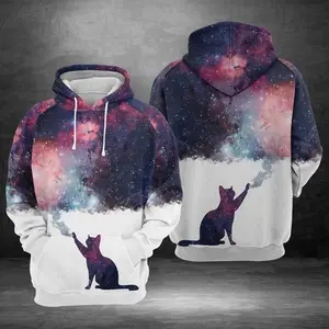 Pemagear Cat Galaxy 3D All Over Print Hoodie