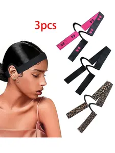 3pcs Lace Melting Band, Elastic Bands for Wigs - Lace Melting, Edge Wrap to Lay Edges,Ear Free Elastic Wig Band for Lace Front Wigs Zero Ear Pressusre Melting Edge Band Wig Grip Band